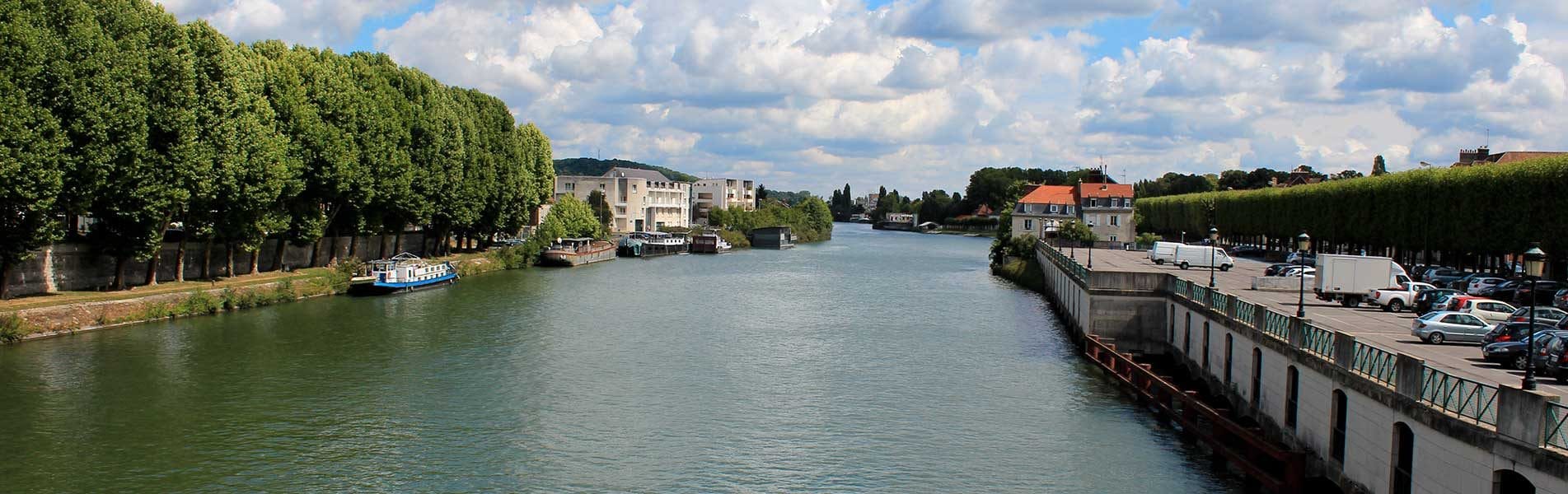 Vue de l'oise depuis le pont Solferino